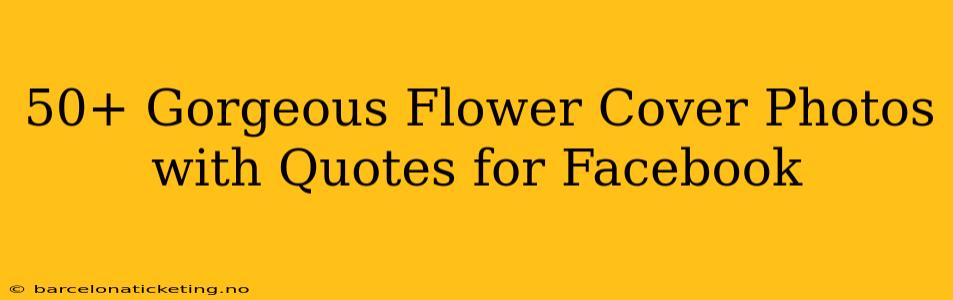 50+ Gorgeous Flower Cover Photos with Quotes for Facebook