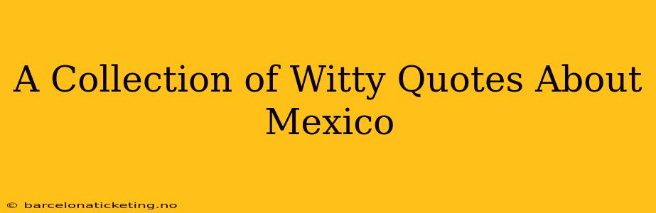 A Collection of Witty Quotes About Mexico