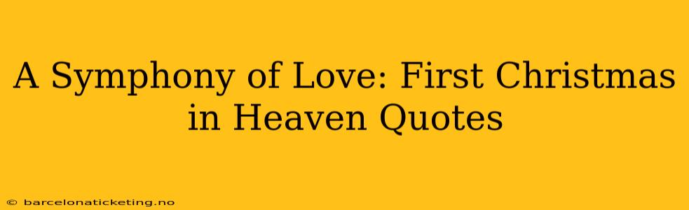 A Symphony of Love: First Christmas in Heaven Quotes