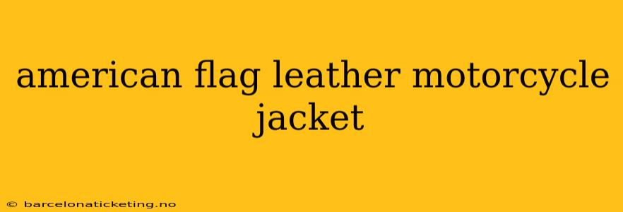 american flag leather motorcycle jacket