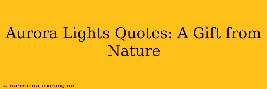 Aurora Lights Quotes: A Gift from Nature