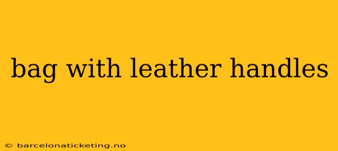 bag with leather handles