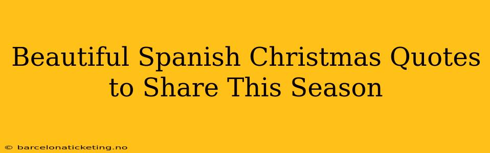 Beautiful Spanish Christmas Quotes to Share This Season
