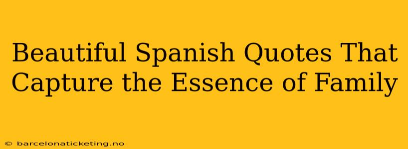 Beautiful Spanish Quotes That Capture the Essence of Family