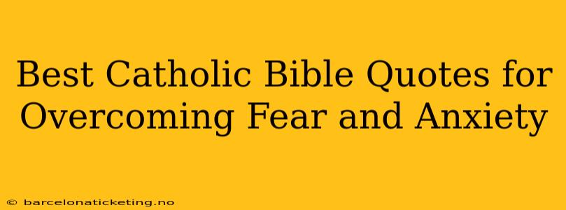 Best Catholic Bible Quotes for Overcoming Fear and Anxiety