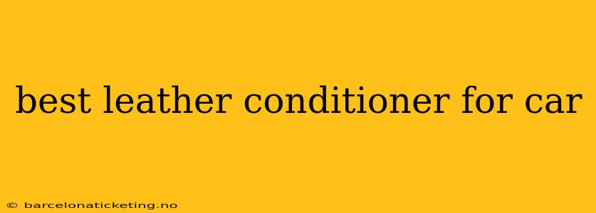 best leather conditioner for car