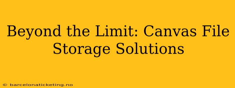 Beyond the Limit: Canvas File Storage Solutions