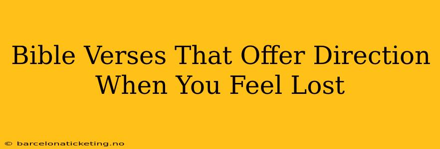 Bible Verses That Offer Direction When You Feel Lost