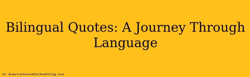 Bilingual Quotes: A Journey Through Language