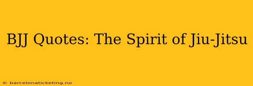 BJJ Quotes: The Spirit of Jiu-Jitsu