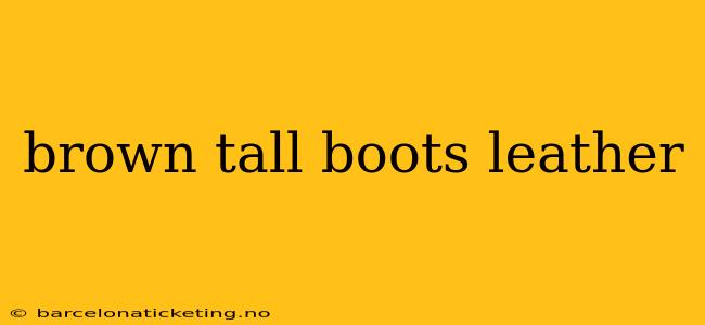 brown tall boots leather