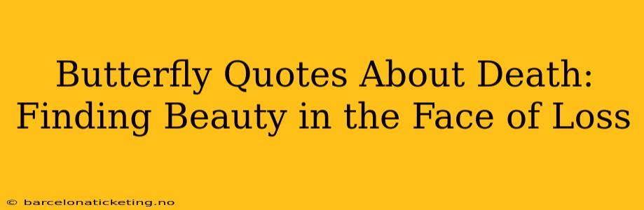 Butterfly Quotes About Death:  Finding Beauty in the Face of Loss