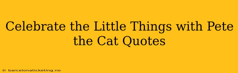 Celebrate the Little Things with Pete the Cat Quotes