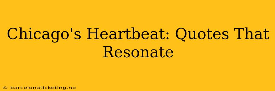 Chicago's Heartbeat: Quotes That Resonate