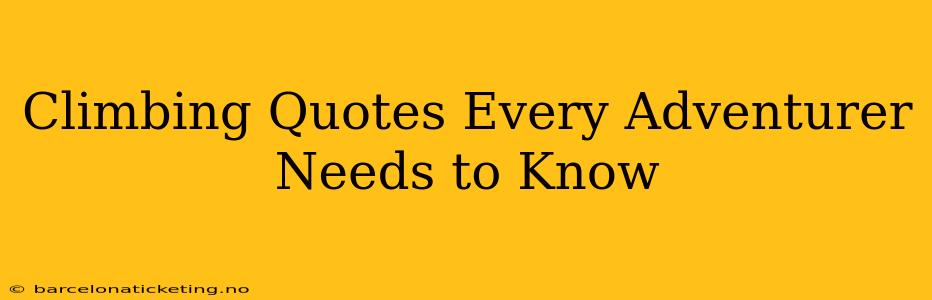 Climbing Quotes Every Adventurer Needs to Know