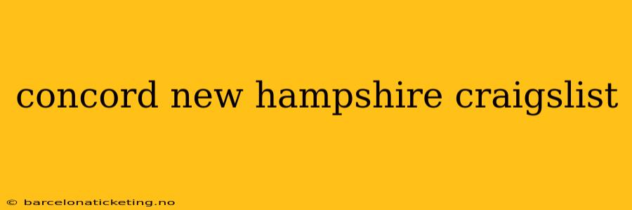 concord new hampshire craigslist