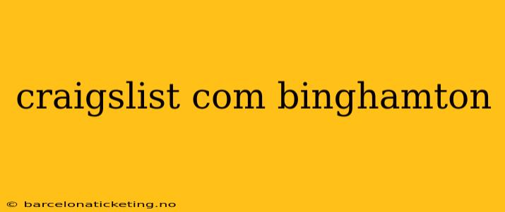 craigslist com binghamton