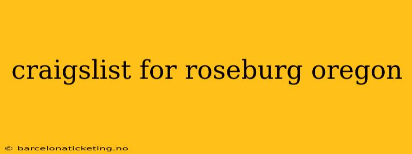 craigslist for roseburg oregon