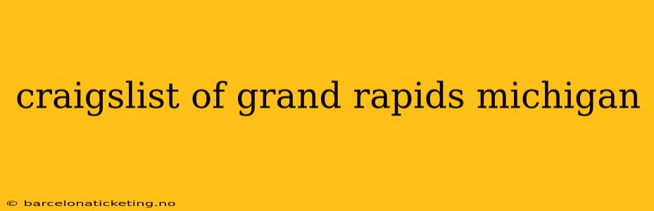 craigslist of grand rapids michigan