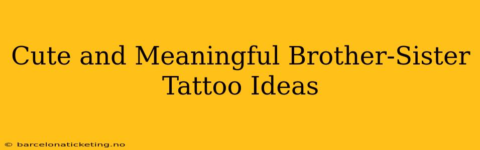 Cute and Meaningful Brother-Sister Tattoo Ideas