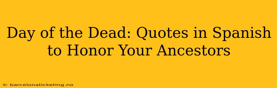 Day of the Dead: Quotes in Spanish to Honor Your Ancestors