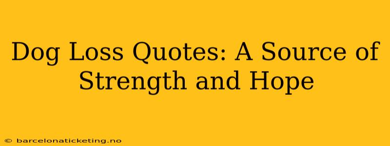 Dog Loss Quotes: A Source of Strength and Hope