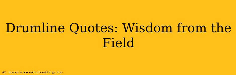 Drumline Quotes: Wisdom from the Field