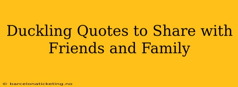 Duckling Quotes to Share with Friends and Family