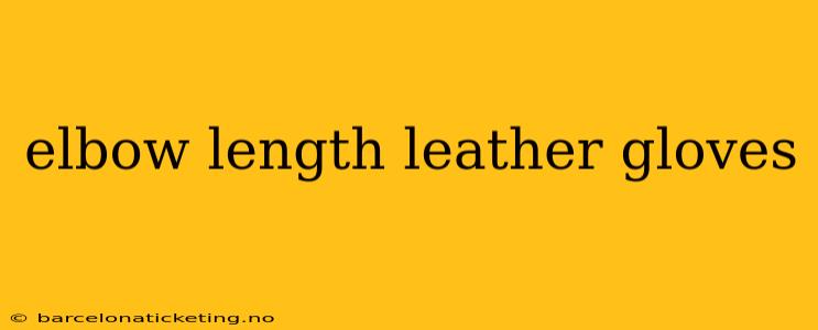 elbow length leather gloves