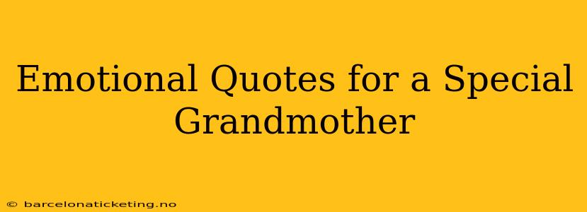 Emotional Quotes for a Special Grandmother
