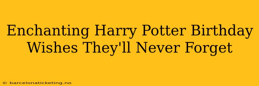 Enchanting Harry Potter Birthday Wishes They'll Never Forget