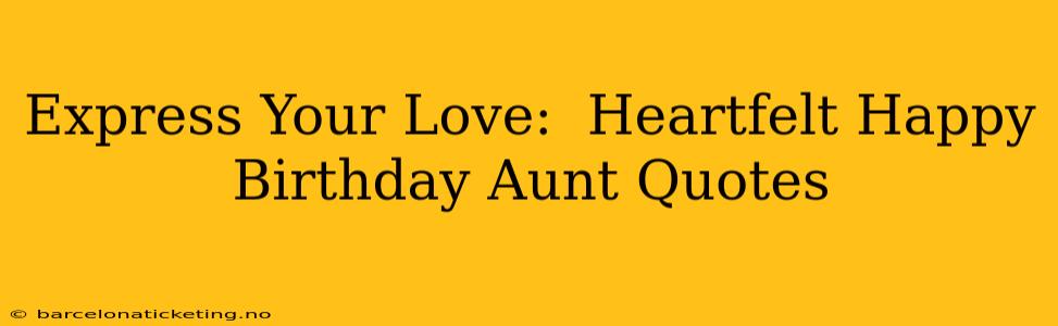 Express Your Love:  Heartfelt Happy Birthday Aunt Quotes