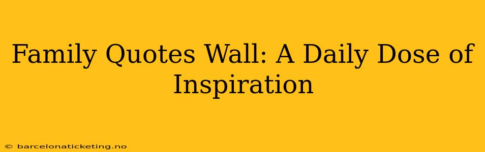 Family Quotes Wall: A Daily Dose of Inspiration