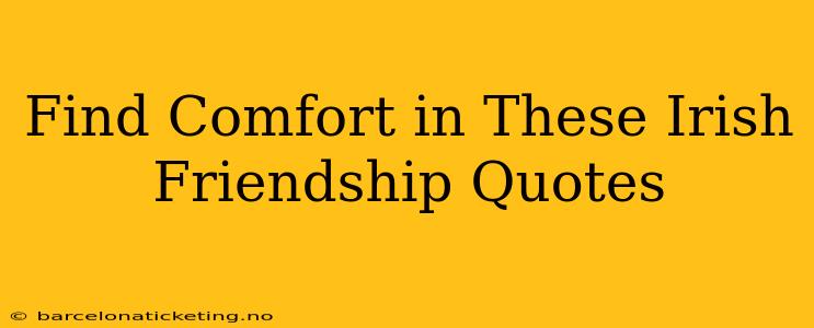 Find Comfort in These Irish Friendship Quotes