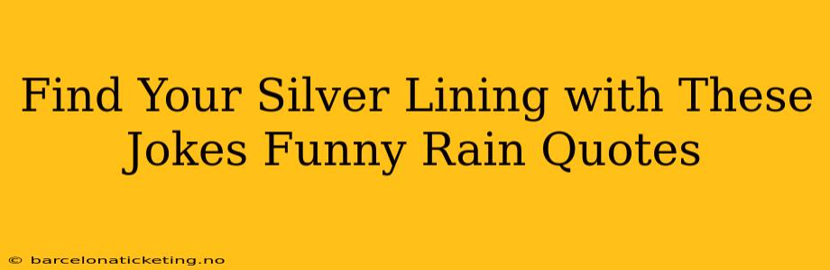 Find Your Silver Lining with These Jokes Funny Rain Quotes