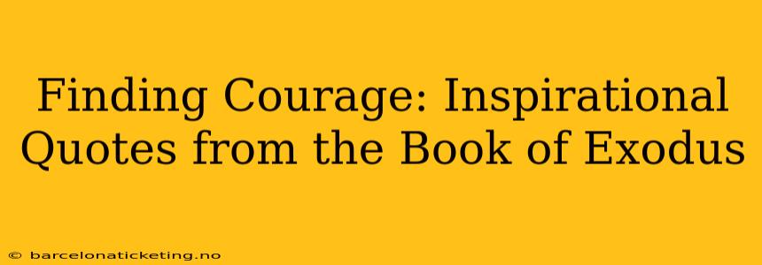 Finding Courage: Inspirational Quotes from the Book of Exodus