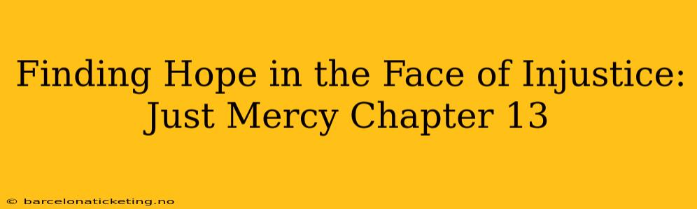 Finding Hope in the Face of Injustice: Just Mercy Chapter 13