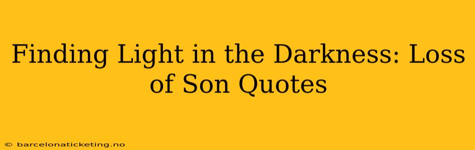 Finding Light in the Darkness: Loss of Son Quotes