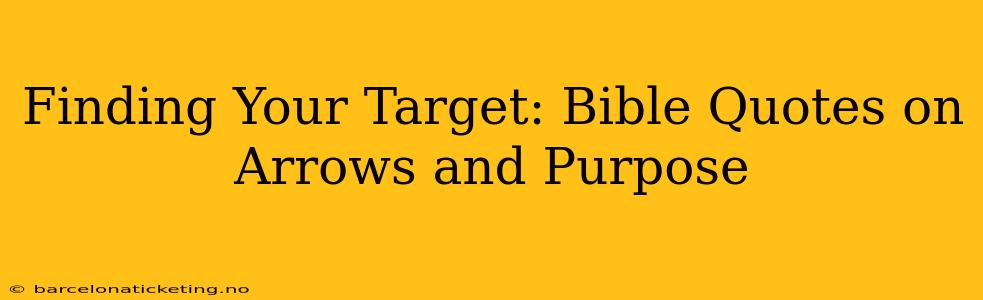 Finding Your Target: Bible Quotes on Arrows and Purpose