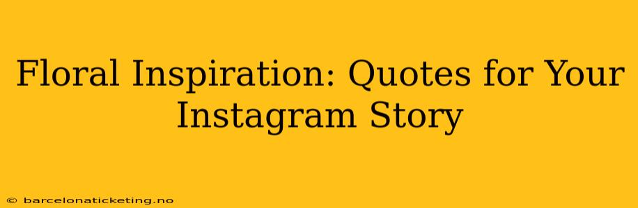 Floral Inspiration: Quotes for Your Instagram Story