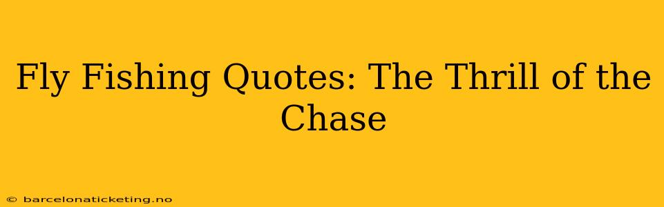 Fly Fishing Quotes: The Thrill of the Chase