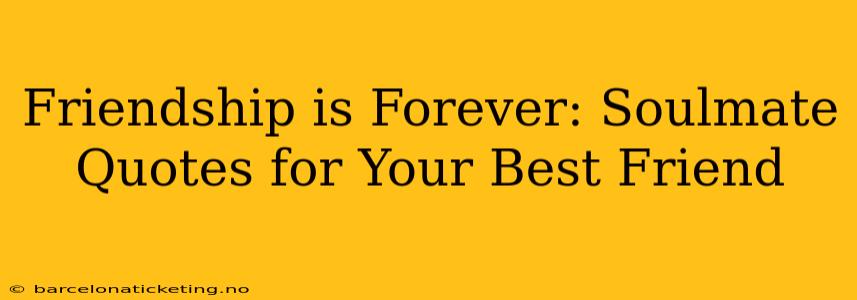 Friendship is Forever: Soulmate Quotes for Your Best Friend