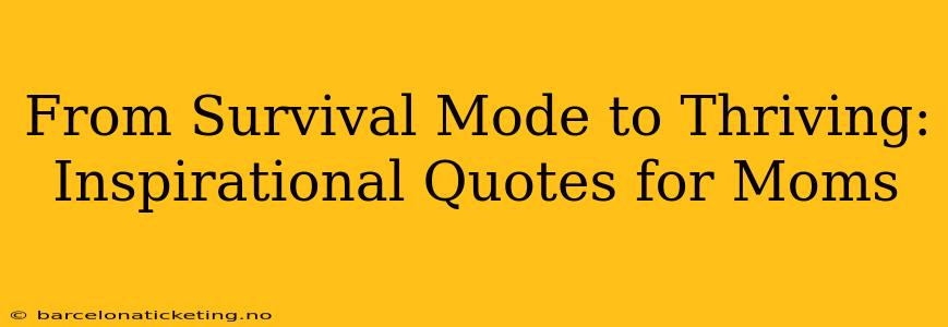 From Survival Mode to Thriving: Inspirational Quotes for Moms