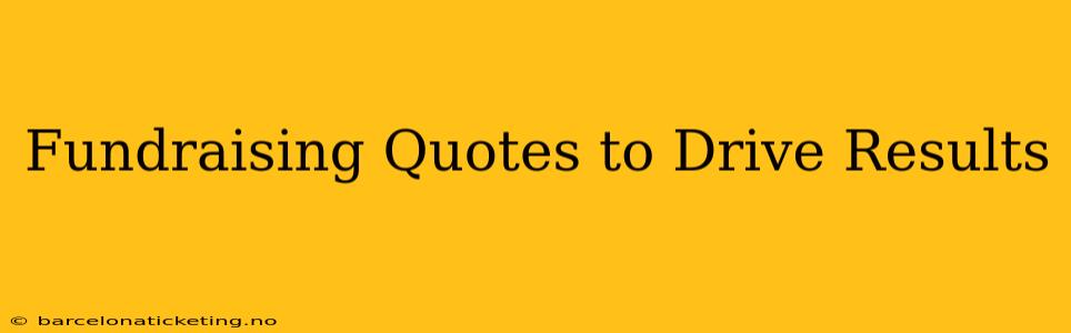 Fundraising Quotes to Drive Results
