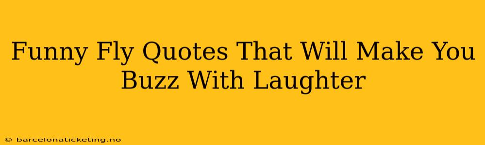 Funny Fly Quotes That Will Make You Buzz With Laughter