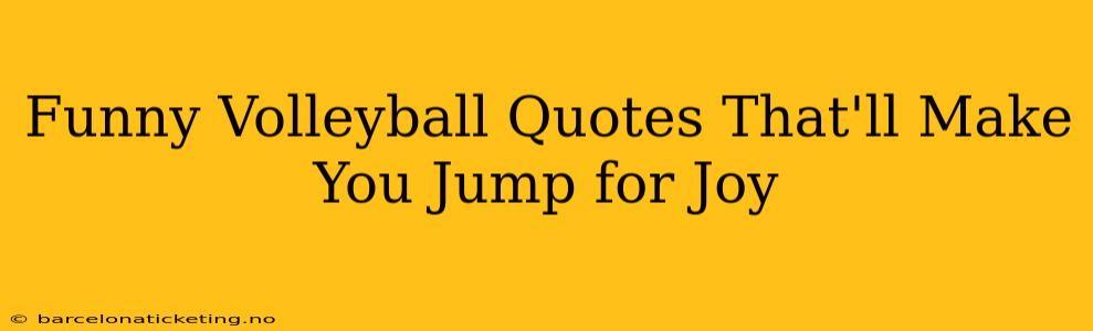 Funny Volleyball Quotes That'll Make You Jump for Joy