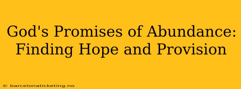 God's Promises of Abundance: Finding Hope and Provision