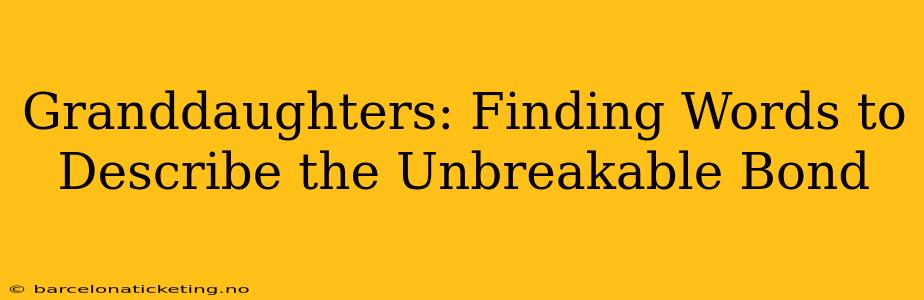 Granddaughters: Finding Words to Describe the Unbreakable Bond