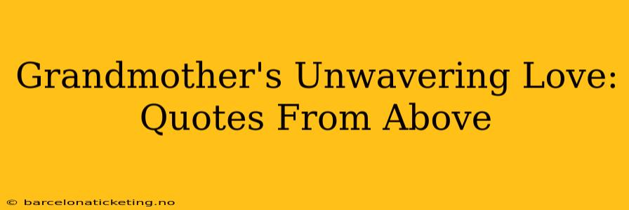 Grandmother's Unwavering Love: Quotes From Above