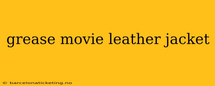 grease movie leather jacket